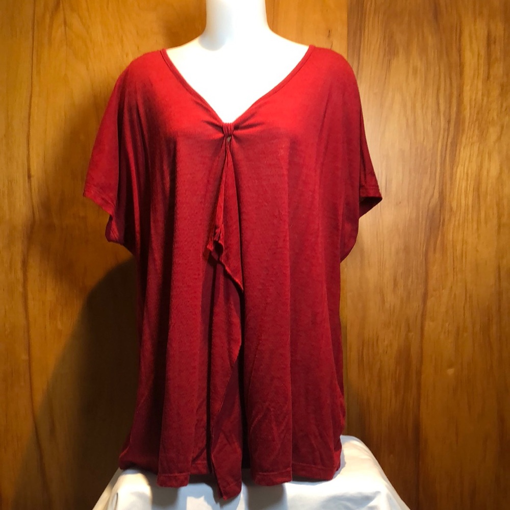 French Laundry Woman Red Tye Front Top Lacy Back 22/24 PF